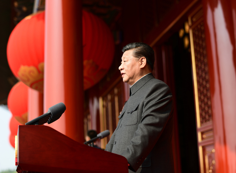 10月1日上午，慶祝中華人民共和國成立70周年大會(huì)在北京天安門廣場(chǎng)隆重舉行。中共中央總書記、國家主席、中央軍委主席習(xí)近平發(fā)表重要講話。