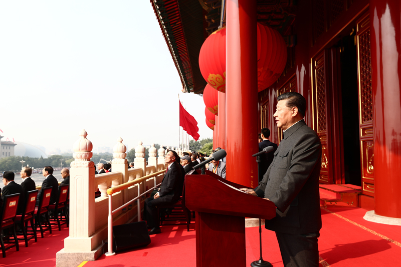 10月1日上午，慶祝中華人民共和國成立70周年大會(huì)在北京天安門廣場(chǎng)隆重舉行。中共中央總書記、國家主席、中央軍委主席習(xí)近平發(fā)表重要講話。
